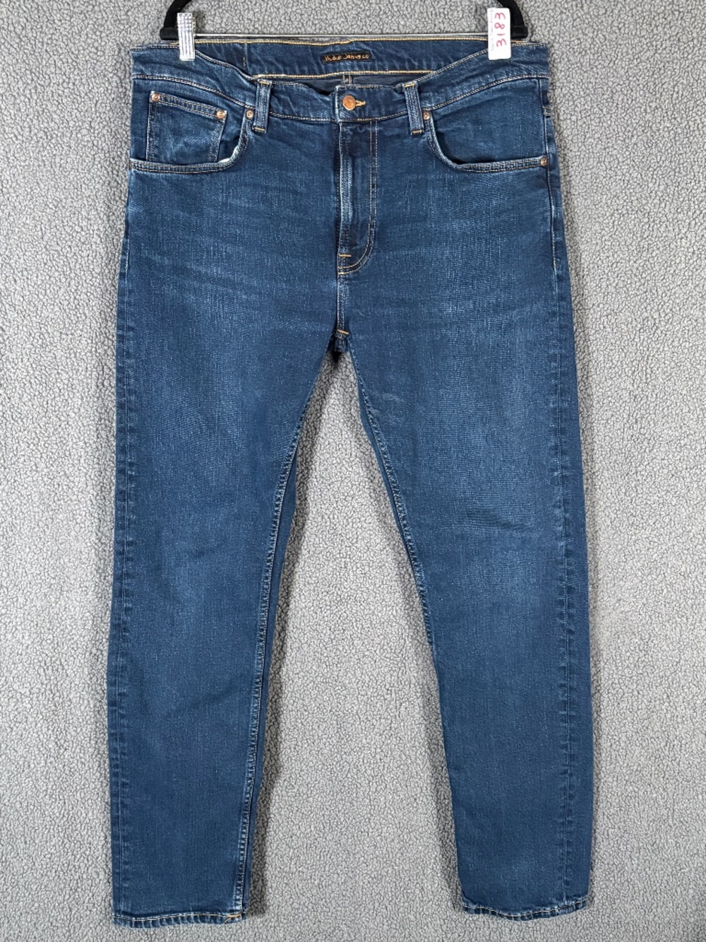 Nudie Lean Dean New Ink Slim Tapered Jeans - Men's Size 38*32 - Blue